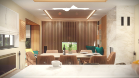 Egyedi fa mennyezet, tömör fa falak