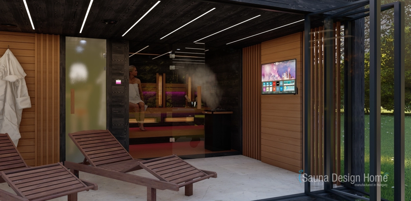 Egyedi építésű kültéri szauna