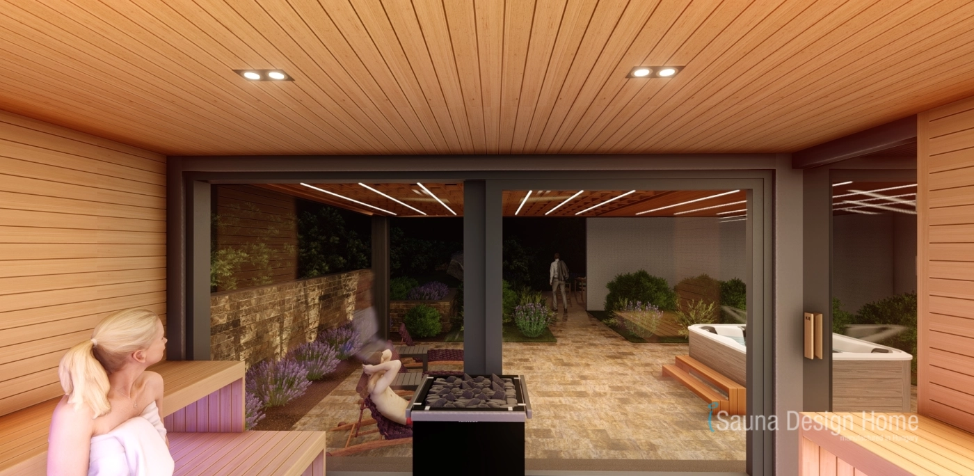 Panoráma szauna építés