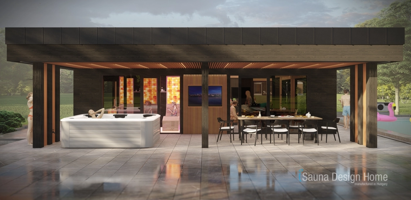 kültéri szaunaház terasz 
