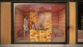 szauna és himalájai sófal