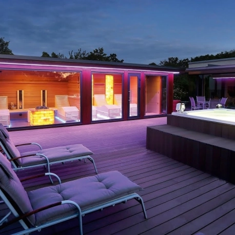 Kültéri szaunaház - szervezettség, átgondoltság, hatékonyság