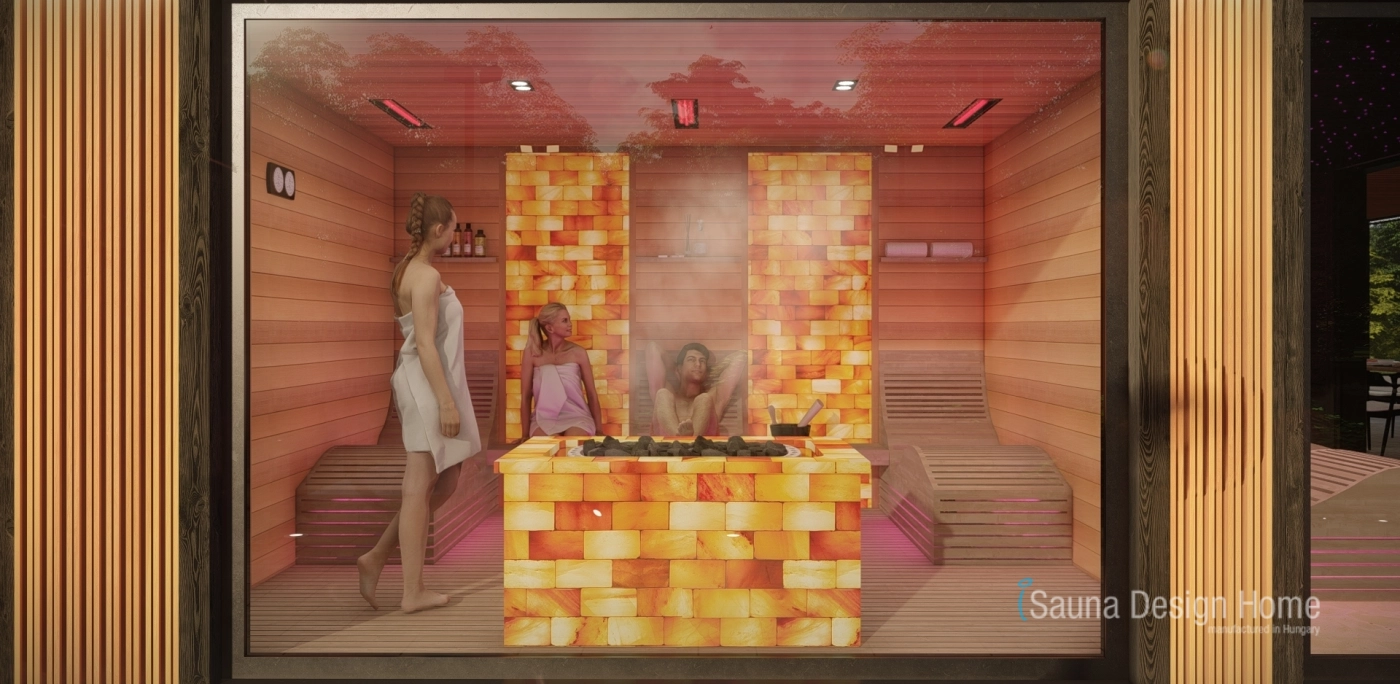 szauna és himalájai sófal